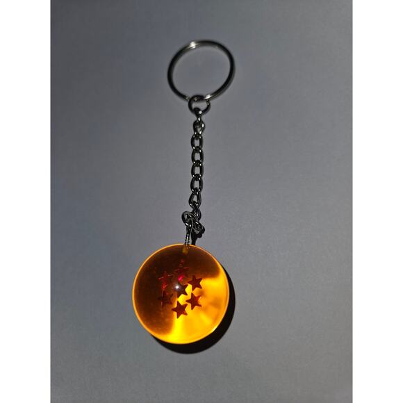 Japan Anime 7-Stars Dragon Ball Keychain  DBZ Anime Accessory Orange Collectible - Picture 1 of 3